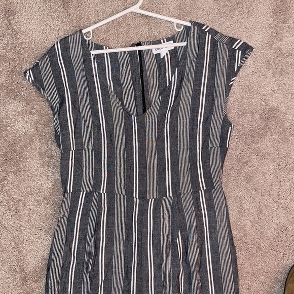 Chloe + Rene blue and white striped romper - Picture 2 of 9